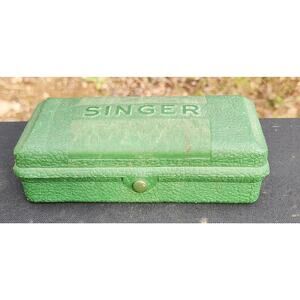 Vintage Singer sewing machine buttonholer with case